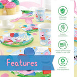 Close up of Peppa Pig party plates for birthday celebrations