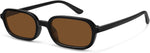 WOWSUN Retro Rectangle Sunglasses Womens Small Trendy 90s Sun Glasses Sunnies UV400 Protection - Image 12