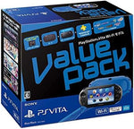 Sony PlayStation Vita Value Pack Wi-Fi Blue Black front view premium handheld console