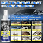 Generic rust remover spray bottles in a professional setting