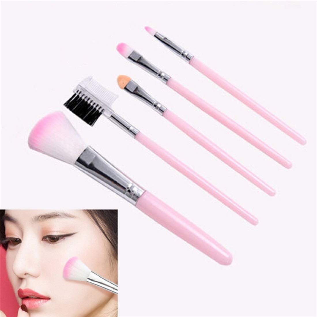 TYAGEN-II 5 piece cosmetic brush set close up of synthetic bristles