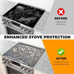 Top view of BSFHH stove cover with decorative tree pattern