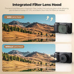 Side profile of Freewell aluminum lens hood for Ricoh GR IV