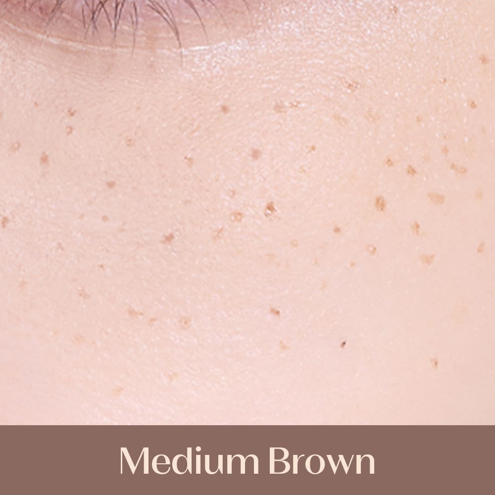 ETUDE Faux Freckle Pen in Medium Brown with the cap off displaying the precision sponge tip