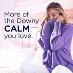 Back label of Downy Calm scent beads showing ingredients and usage instructions