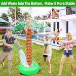 Top down perspective of the water valve inlet on the AMENON summer lawn inflatable sprinkler