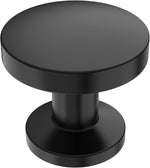 Alzassbg matte black round cabinet knobs front view