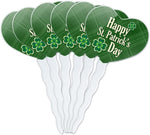Graphics and More St. Patrick Day Cupcake Picks front view festive decoration