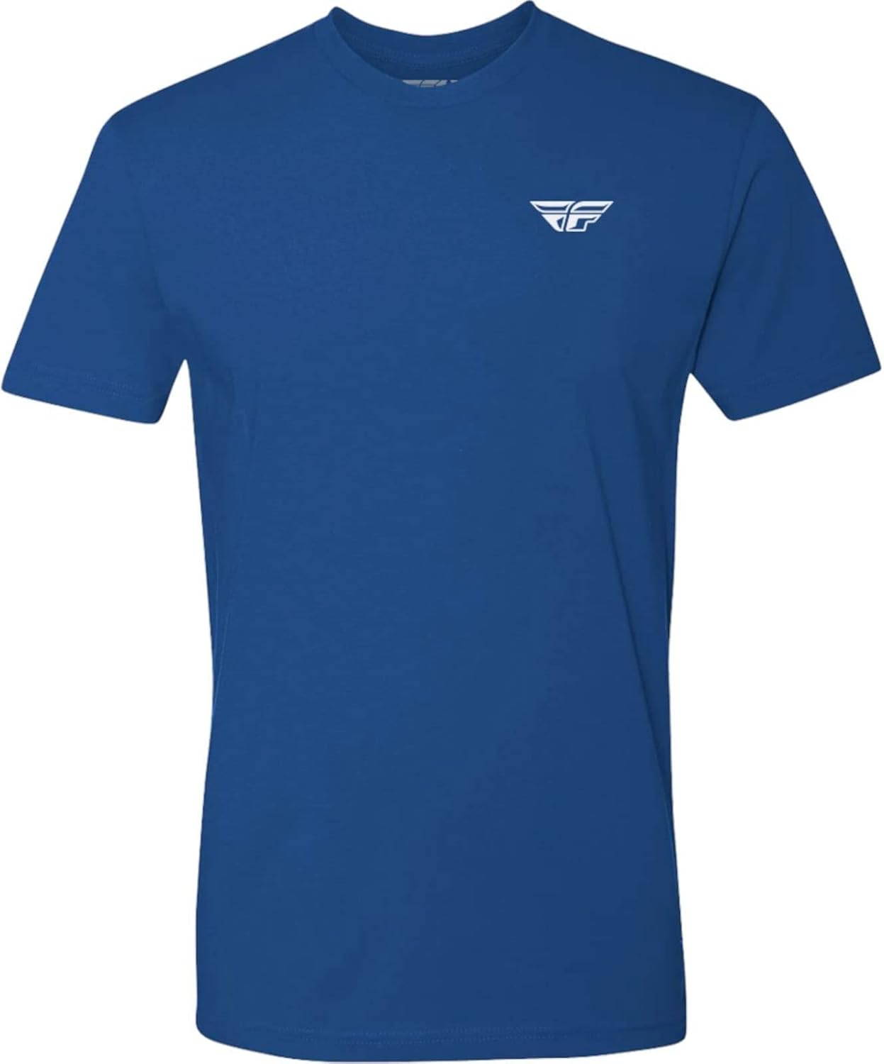 Fly Racing Pulse Tee Blue Medium front view showing casual athletic crew neck design.