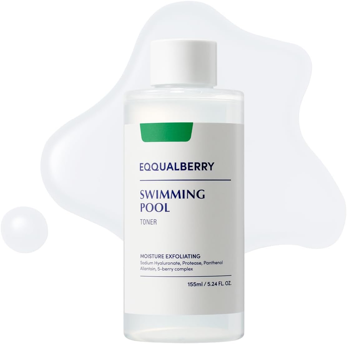 Eqqualberry swimming pool toner front view bottle packaging