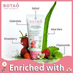 BOTAO strawberry flavored training toothpaste for toddlers learning oral hygiene