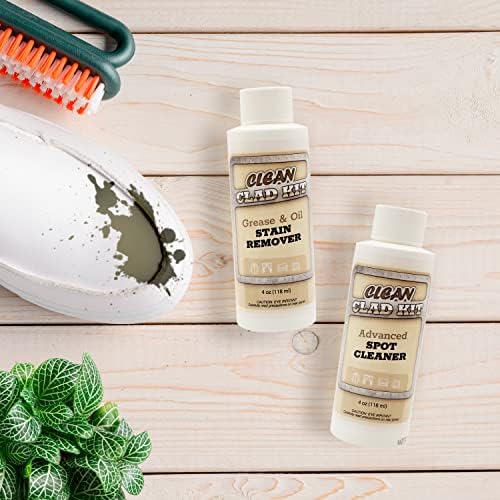 Compact four fluid ounce bottles of Stir Technologies carpet cleaner for household spills.