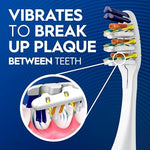 Pressure sensitive split head feature of Oral-B Pulsar toothbrush