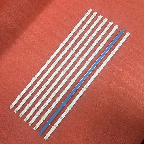 Close up view of the individual three volt light emitting diodes and optical lenses on the replacement strip