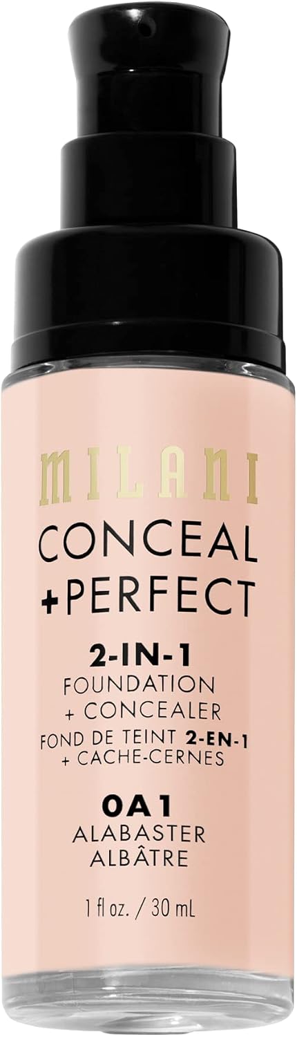 Model wearing Milani Conceal and Perfect foundation for natural makeup look