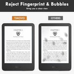 Close up of TiMOVO scratch resistant PET film on Kindle display