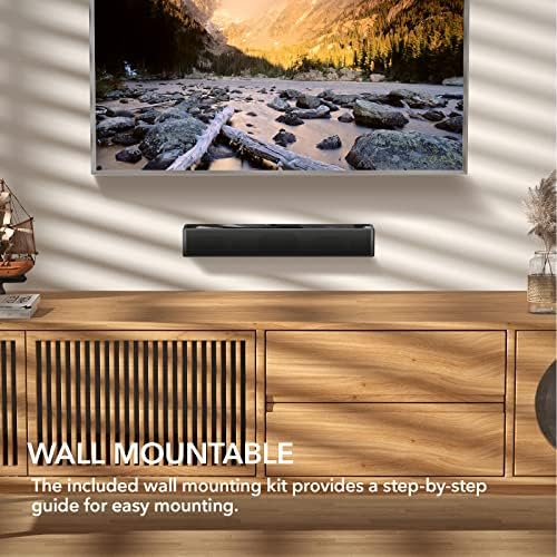 Close up of Larksound soundbar branding and finish