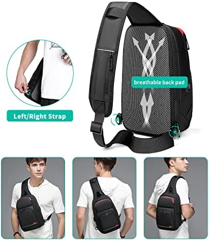 Kuvictewl mens shoulder bag open zipper compartment