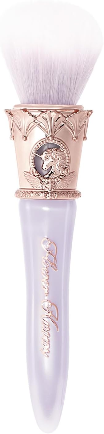 Flower Knows Knight Unicorn Angled Blush Brush, Pink Sloped Face Powder Brush for Cheeks, Soft Fluffy Bristles, Pearlescent Handle, for Powder Blush, Highlighter & Soft Contour (Crystal Violet) - Image 1