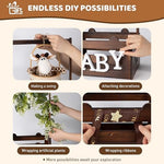 Portable wooden baby hamper with handle for nursery