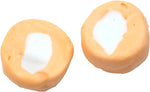 Varied fruit and chocolate flavor salt water taffy pieces showing soft whipped texture