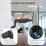 Wali articulating monitor arm tilt and swivel adjustment