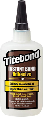 Titebond super glue bottle back instructions overview