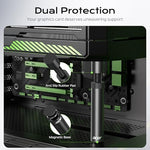 Telescopic screw adjustable video card holder bracket showing non slip base pad