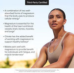 THORNE Magnesium CitraMate 90 capsules packaging showing allergen free and clean formula badges