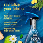 Febreze touch activated scent technology demonstration on couch