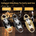 V-Cut Cigar Cutter, Stainless Steel Sharp Blade Cigar Guillotine Scissors for Men(Grey) - Image 7