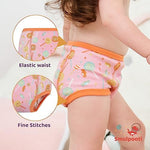 SMULPOOTI 6-layer absorbent cotton toddler training pants detailed fabric layer view