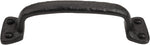 Iron Valley rustic door handle matte black finish close up