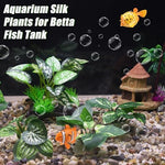 Capastec premium green silk fish tank decorations displayed against plain background