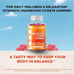 Vitamatic Magnesium Citrate dietary supplement product packaging highlighting bone and nervous system benefits