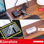 Kiorafoto 4 pack transparent protective cases for storing multiple M.2 NVMe drives safely.