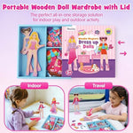 Complete layout of the Mocoosy authentic USA imported pretend play set with all sixty one fashion pieces revealed