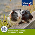 Vitakraft authentic USA imported guinea pig food product seal and barcode.