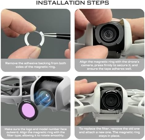 Close up of Freewell ND/PL hybrid filters for DJI Neo drone