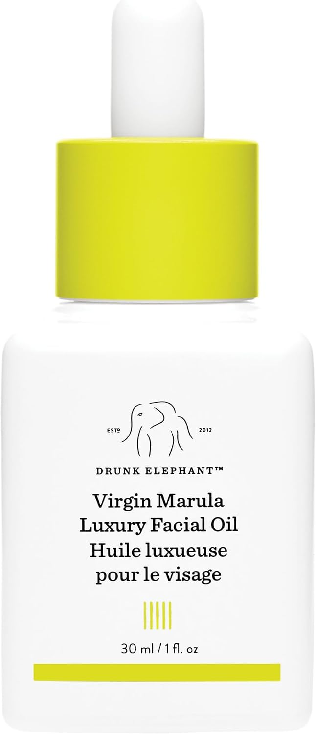 Drunk Elephant Virgin Marula Luxury Facial Oil bottle front view