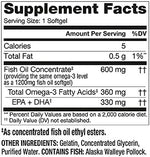 Premium wild caught Alaskan fish oil capsule demonstration displaying the compact easy to swallow size
