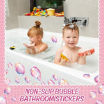 Waterproof durability demonstration of Whaline non slip safety treads under running shower water