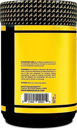 Unflavored L-Glutamine powder texture in a scoop