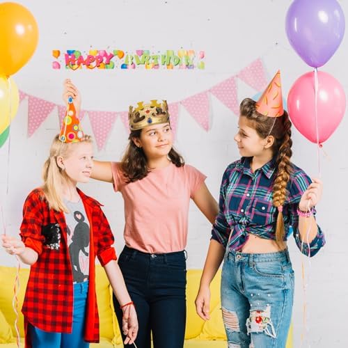 Kids wearing Xthrotsenk gold party crowns