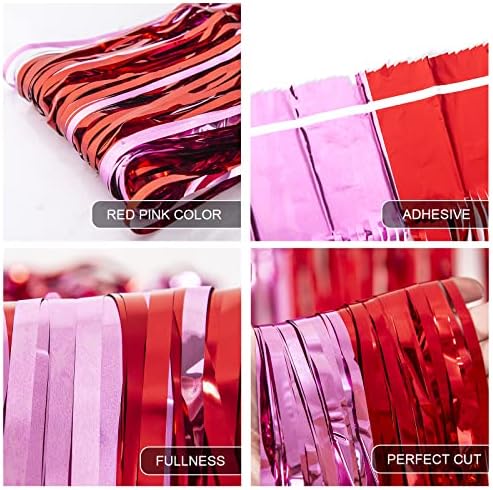 Close up view of the shiny metallic foil material on the LOLStar fringe curtain streamers