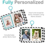 Soft fabric baby memory book with attached baby safe mirror accessory