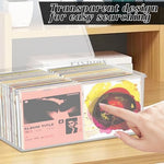 Two YEXEXINM transparent media bins stacked vertically to demonstrate space saving design.