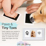 Felt Like Sharing baby print kit packaging including white frame and impression cards