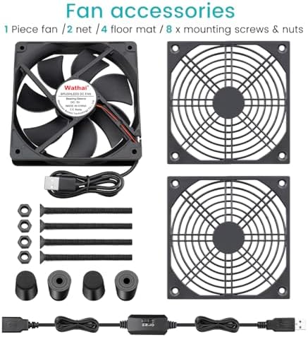 Wathai gaming console fan demonstrating compact twenty-five millimeter slim profile design.