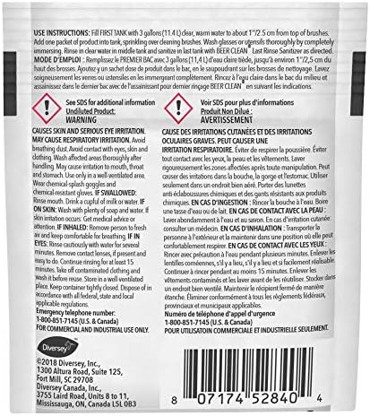 Diversey 990224 beer glass cleaning powder individual packets
